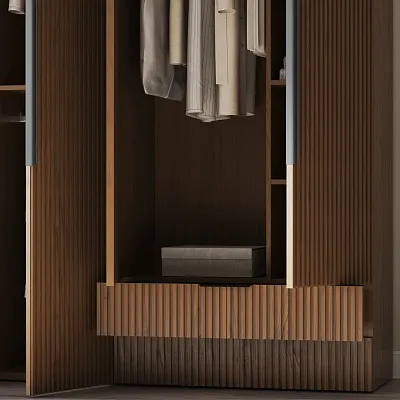 Шкаф двустворчатый, фасады натуральный шпон L210.44-4