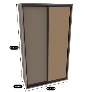 Шкаф-купе ХG140.60-1, профиль INTEGRO, фасад зеркало бронза/МДФ