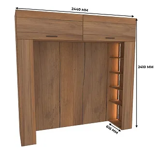Ниша для кровати с секциями с подсветкой L407.60