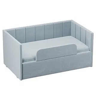 Кровать с подъемным механизмом и ящиком для белья с бортиком LINE 1, 90х160