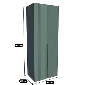Шкаф 2 дверный, фрезерованные фасады в эмали LE-210.60-1