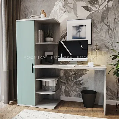 Рабочий стол со встроенным стеллажом HOF423