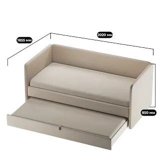 Кровать со вторым выдвижным спальным местом RUBY 2