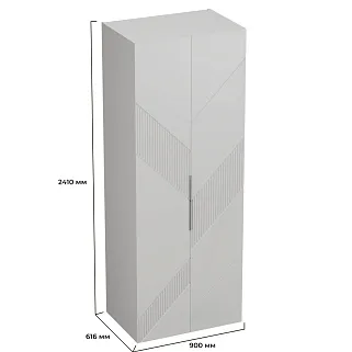 Шкаф 2 дверный, фрезерованные фасады в эмали LE-210.60-1