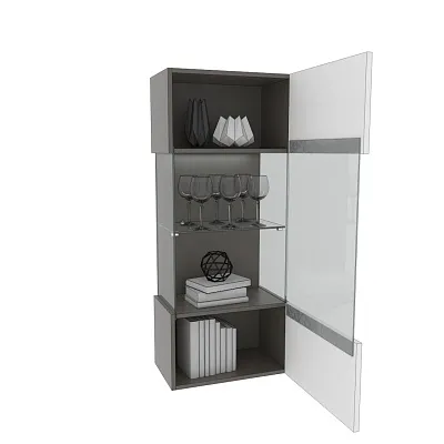 Шкаф навесной с подсветкой, фасады в эмали LE-350