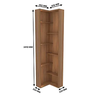 Стеллаж завершающий угловой с подсветкой L-230.60 L/R