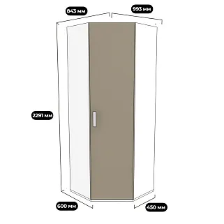 Шкаф угловой 846*996мм E218 L/R