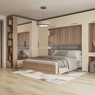 Шкаф двустворчатый с ящиками и с зеркалом L211.60Z