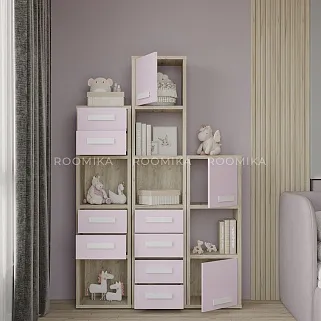 Стеллаж сквозной книжный на 12 ниш с ящиками E803,E804,E805