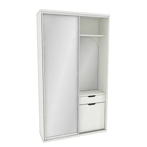 Секция для одежды с дверью купе и зеркалом P227Z