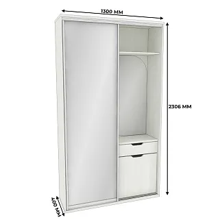 Секция для одежды с дверью купе и зеркалом P227Z