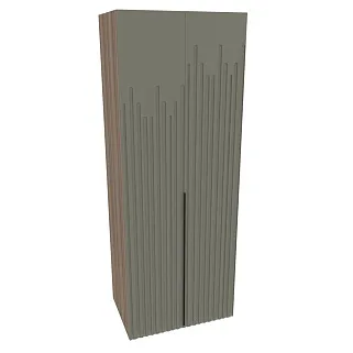 Шкаф 2 дверный, фрезерованные фасады в эмали LE-210.60-4