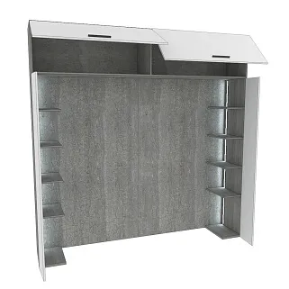 Ниша для кровати с секциями с подсветкой LG407.44