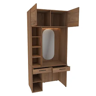 Столик туалетный с антресолью и стеллажом с подсветкой L-414.60