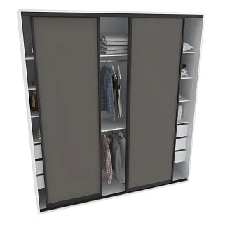 Шкаф-купе ХG246.60-1, профиль INTEGRO, фасад МДФ