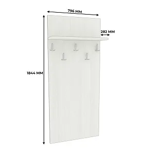 Вешалка настенная с полкой P175