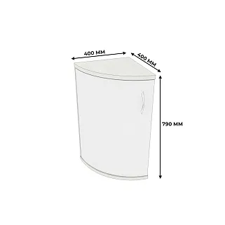 Тумба  угловая радиусная P877 L/R