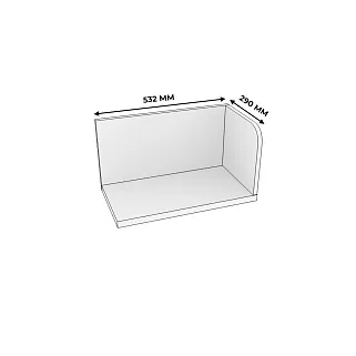 Полка навесная с боковиной E111