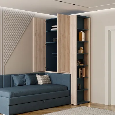 Шкаф двухдверный с фальш стенкой L212