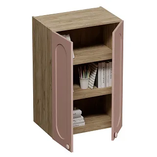 Антресоль двудверная, фрезерованные фасады в эмали LE339.44