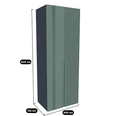 Шкаф 2 дверный, фрезерованные фасады в эмали LE210.60-4