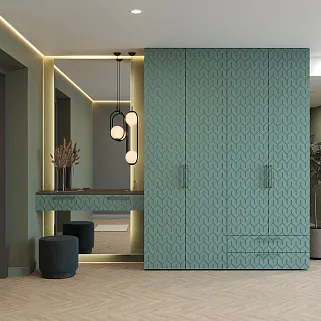 Туалетный столик, фрезерованные фасады в эмали LE-515