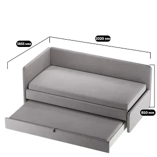 Кровать со вторым выдвижным спальным местом  RUBY М2