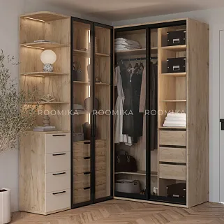 Шкаф-купе ХG161.60-1 L/R, профиль INTEGRO, стекло прозрачное, с подсветкой