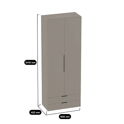 Шкаф 2 дверный с ящиками, фасады в эмали LE211.44