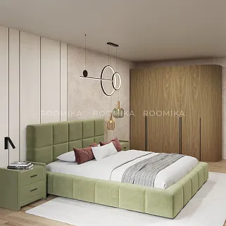Кровать двуспальная мягкая QUADRO-soft  с подъемным механизмом, 180x200
