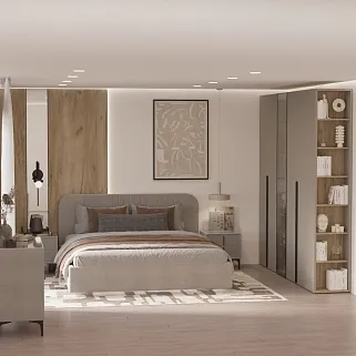 Кровать двуспальная мягкая FLY с подъемным механизмом, 160x200