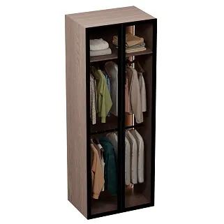 Шкаф для спальни с двумя штангами и полкой с подсветкой R210.60-1