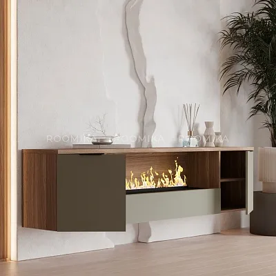 Тумба ТВ напольная с электрокамином LG549.351