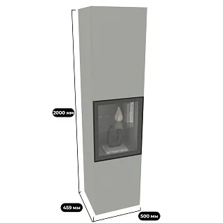 Шкаф со стеклянным фасадом R224