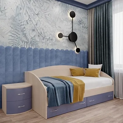 Кровать односпальная с ящиками P902N, 90x190