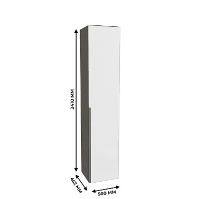 Шкаф 1 дверный широкий, фасады в эмали LE221.44-1