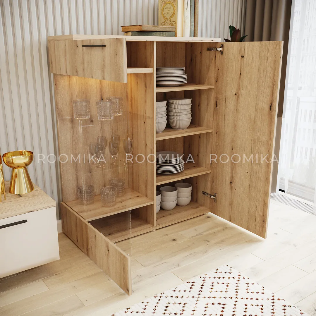 Шкаф напольный с подсветкой L202 L/R