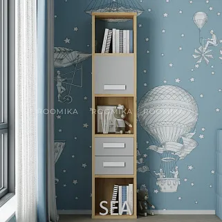 Cтеллаж сквозной книжный на 5 ниш E805