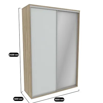 Шкаф-купе U160 тип 1 МДФ/зеркало