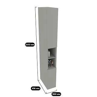 Шкаф книжный с нишей узкий L226.300.600