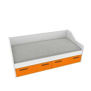 Кровать односпальная L902.200, 90x200