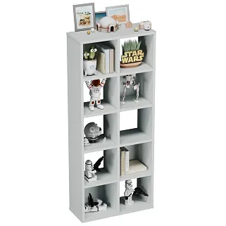 Стеллаж сквозной книжный на 10 ниш с ящиками E810