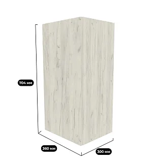 Навесная полка вертикальная с фасадом  2 ниши E312