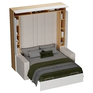 Шкаф-кровать трансформер LE950.160, фасады в эмали, 160x200