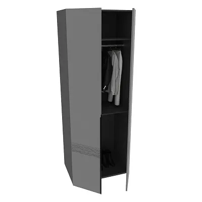 Шкаф 2 дверный, фрезерованные фасады в эмали LE210.60-1