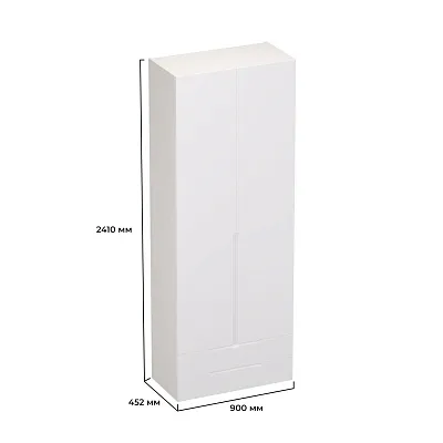 Шкаф 2 дверный с ящиками, фасады в эмали LE211.44