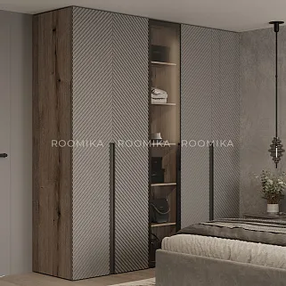 Шкаф 2 дверный, фрезерованные фасады в эмали LE-210.60-4