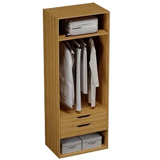 Шкаф двустворчатый, фасады натуральный ротанг L210.60-3