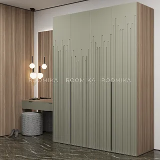 Шкаф 2 дверный, фрезерованные фасады в эмали LE-210.60-4