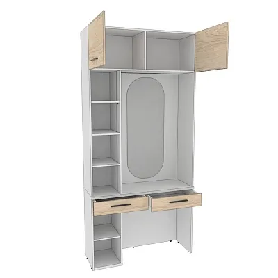 Столик туалетный с антресолью и стеллажом L415